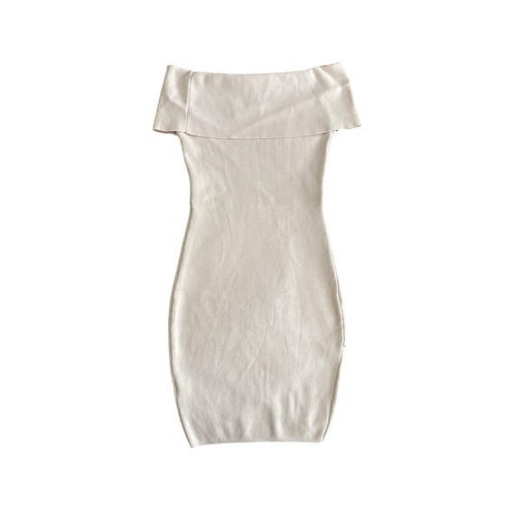 Hello Molly Everybody Loves Me‎ Light Pink Bodycon Knit Off Shoulder Dress XS/S - Picture 4 of 8